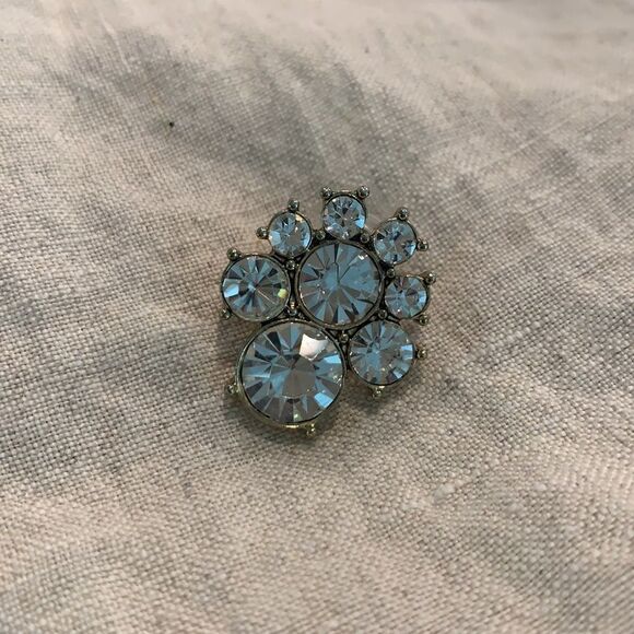 Crystal Cluster Gold Earrings - Picture 2 of 6